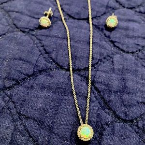 Opal Necklace and Earring set